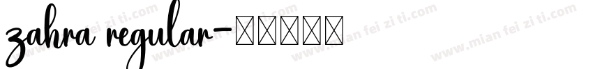zahra regular字体转换